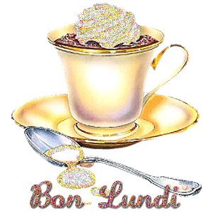 Gif animé Bon lundi capuccino
